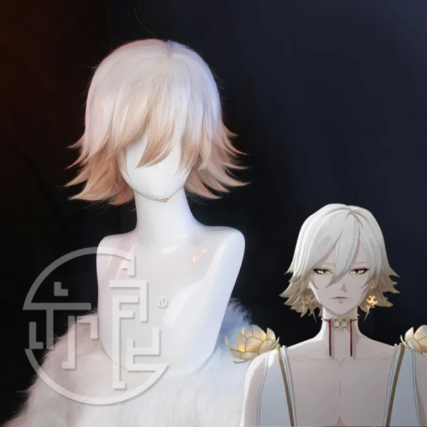 陰陽師 阿修羅・釈迦天・インドラ コスプレウィッグ 陰陽寮手配 短い合成繊維+ウィッグキャップ - 画像 (2)