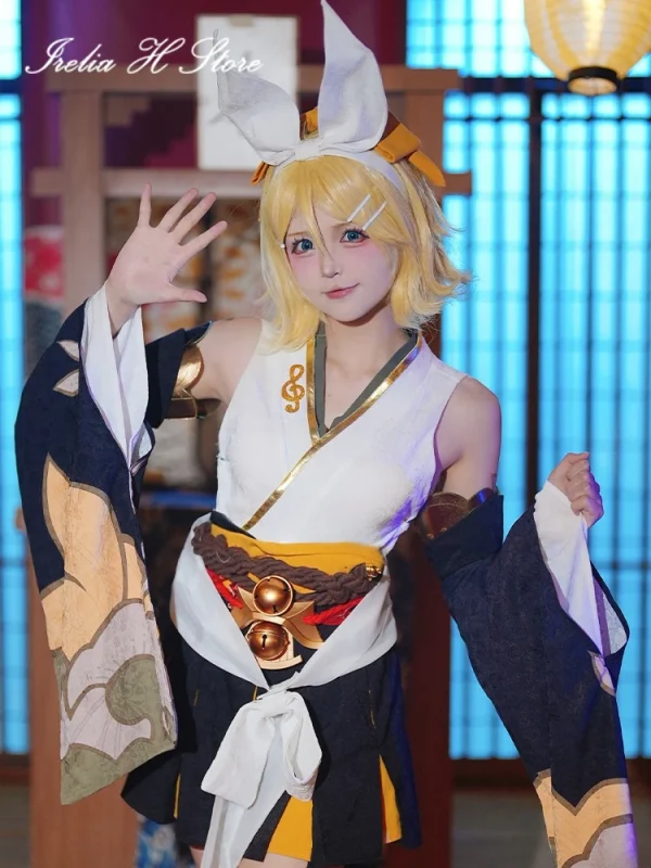陰陽師 アイレリア コスプレドレス 性感着物 ハロウィン衣装 - 画像 (4)