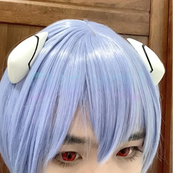 EVA アニメ アヤナミ・レイ 短髪 耐熱ウィッグ コスプレ用 ヘアピン付