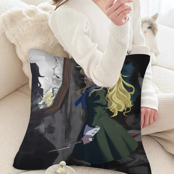 クラシックホラーゲームIb 恐怖の美術館 枕カバー デザインクッション ホリデー装飾 - 画像 (15)