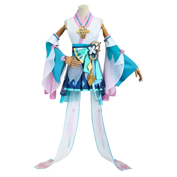 陰陽師 連動SSR ミク コスプレ衣装 フルセット ドレス ウィッグ 衣装 - 画像 (5)