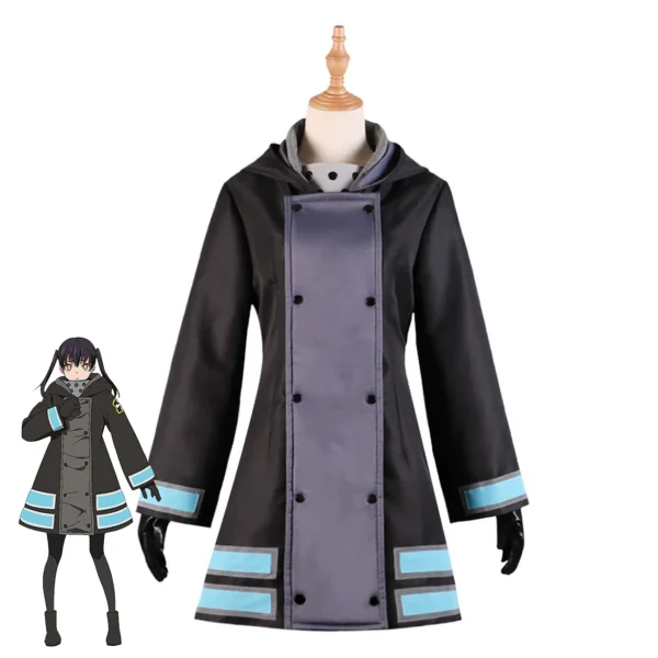 ファイアフォース 環古波蔵 冬コートスカート制服 ウィッグ コスプレ - 画像 (3)
