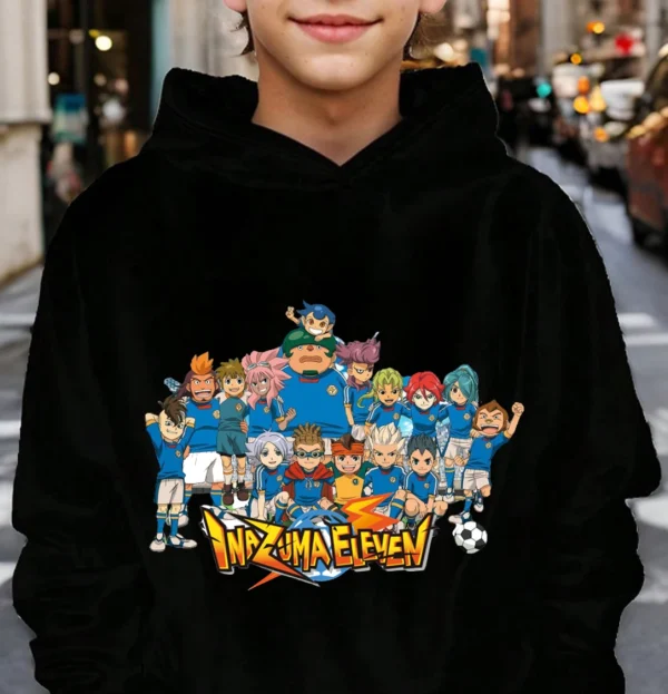イナズマイレブンGO フーディー 子供用 長袖 秋冬 カートゥーン 男女兼用 キャジュアルトップ
