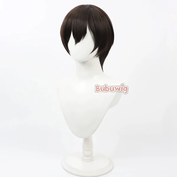 ブブウィッグ 合成ファイバー 藤岡春妃 コスプレウィッグ 桜蘭高校ホスト部 30cm ダークブラウン 耐熱 - 画像 (4)