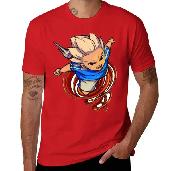 イナズマイレブン アクセルブレイズ 豪炎寺修也 ファンアートTシャツ メンズ アニメ 夏服 - 画像 (9)