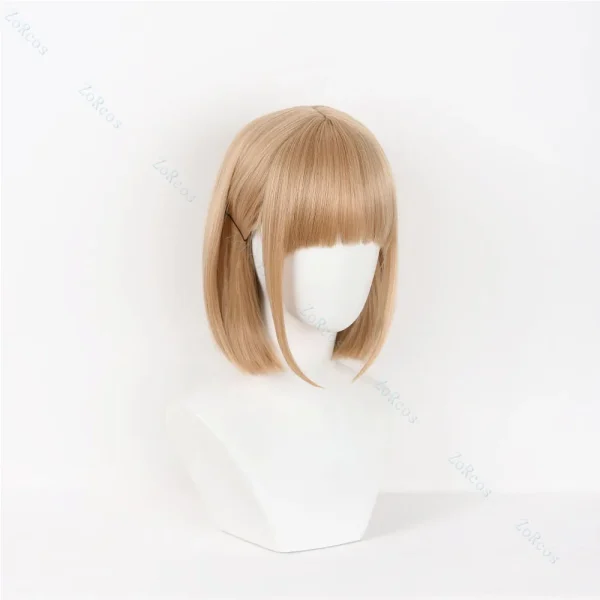 アニメ『青の箱』金森千夏コスプレ ライトブラウン短髪 ハロウィンパーティー女性用假发 - 画像 (3)