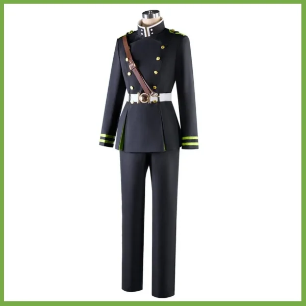 終わりのセラフ 百夜優一郎 黒マント軍服コスプレ ウィッグ付 カーニバル用 - 画像 (4)