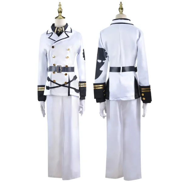 終わりのセラフ 三葉ミカエラ コスプレ衣装 白いクローク フルセット ハロウィン向け - 画像 (4)