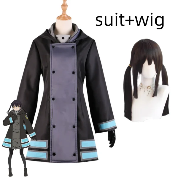 ファイアフォース 環古波蔵 冬コートスカート制服 ウィッグ コスプレ - 画像 (7)