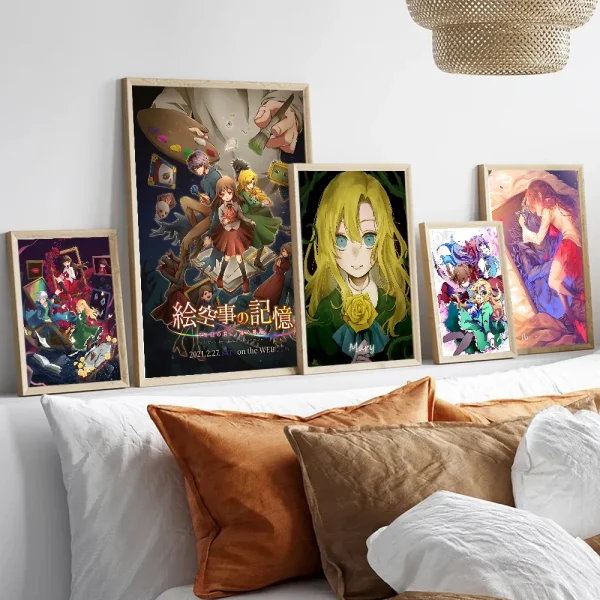 クラシックホラーIb 恐怖美術館 防水ポスター 紙ステッカー コーヒーハウスバー 美術壁画 - 画像 (2)