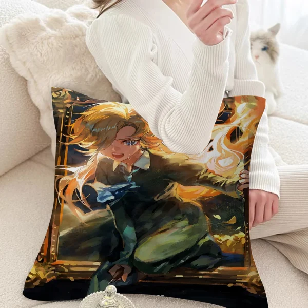 クラシックホラーゲームIb 恐怖の美術館 枕カバー デザインクッション ホリデー装飾 - 画像 (17)