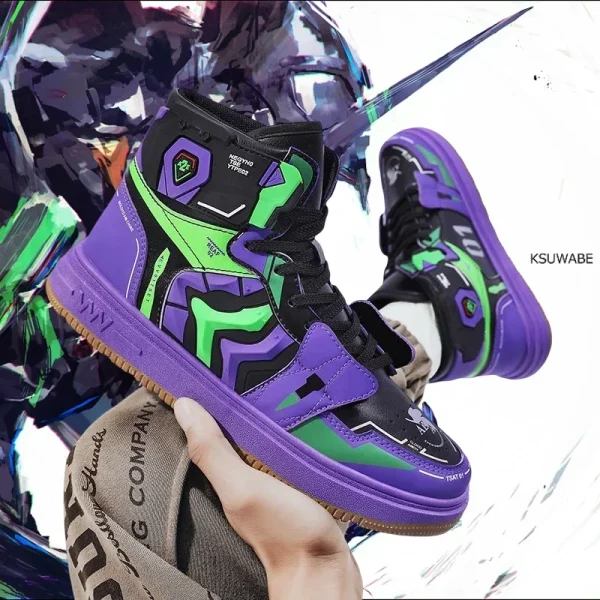 EVA メンズ アニメ スポーツシューズ ハイカット 硫化靴 秋冬 アウトドア ギフト