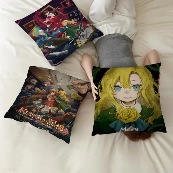 クラシックホラーゲームIb 恐怖の美術館 枕カバー デザインクッション ホリデー装飾