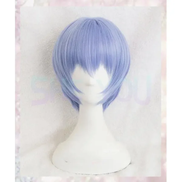 EVA アニメ アヤナミ・レイ 短髪 耐熱ウィッグ コスプレ用 ヘアピン付 - 画像 (3)