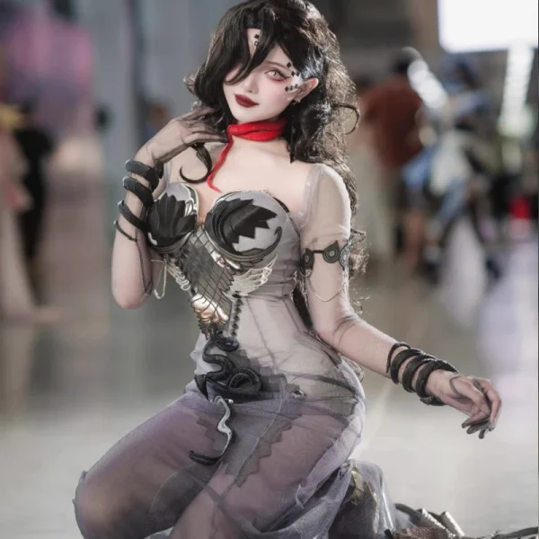 陰陽師 イザナミ コスプレ衣装 チェンサム 性感ランジェリー カーニバル衣装 - 画像 (2)