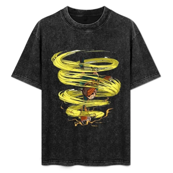 イナズマイレブン アクセル・ブレイズ 豪炎寺修也 ファンアートTシャツ 新エディション メンズ