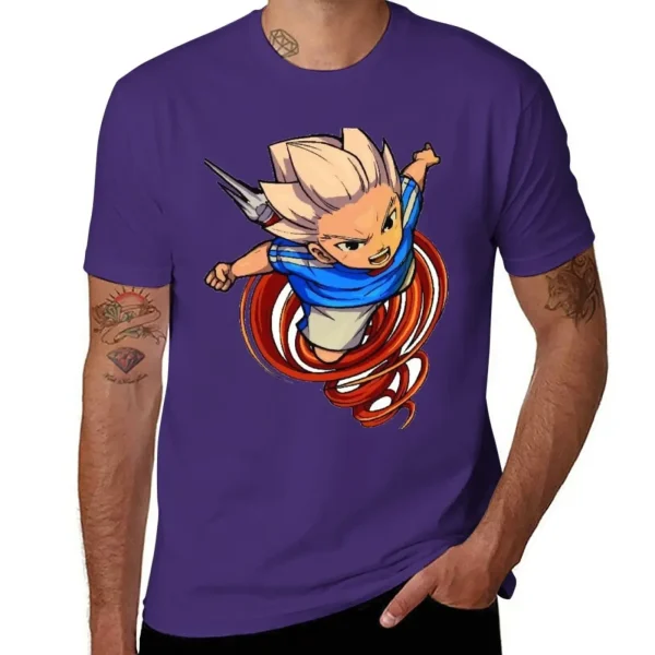イナズマイレブン アクセルブレイズ 豪炎寺修也 ファンアートTシャツ メンズ アニメ 夏服 - 画像 (12)