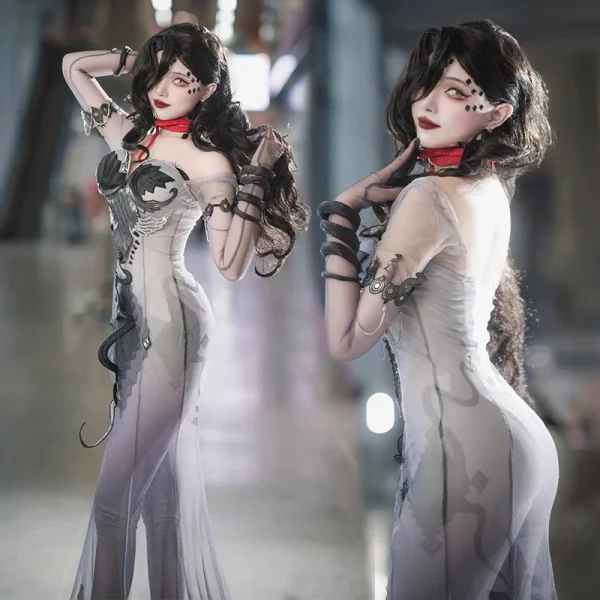陰陽師 イザナミ コスプレ衣装 チェンサム 性感ランジェリー カーニバル衣装 - 画像 (3)