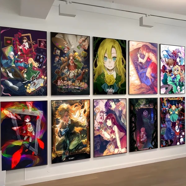 クラシックホラーIb 恐怖美術館 防水ポスター 紙ステッカー コーヒーハウスバー 美術壁画 - 画像 (3)