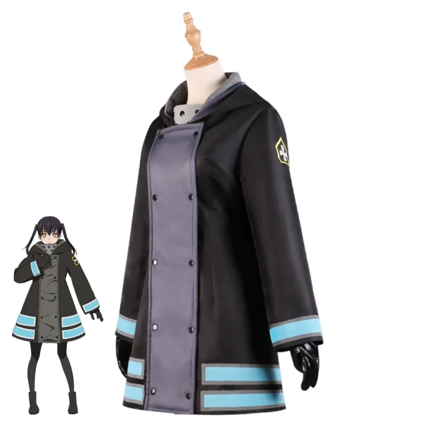ファイアフォース 環古波蔵 冬コートスカート制服 ウィッグ コスプレ - 画像 (4)